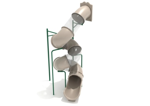 15 Foot Spiral Tube Slide - Slide And Mounts Only