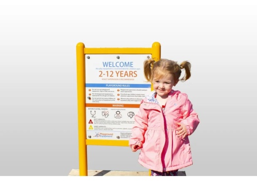 Double-Sided Safety And Welcome Sign