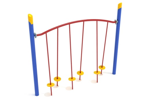 Single Post Tilted Lilly Pad Bridge - Fun Playground Equipment