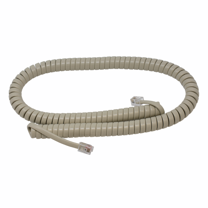 12' Ash Coiled Handset Cord