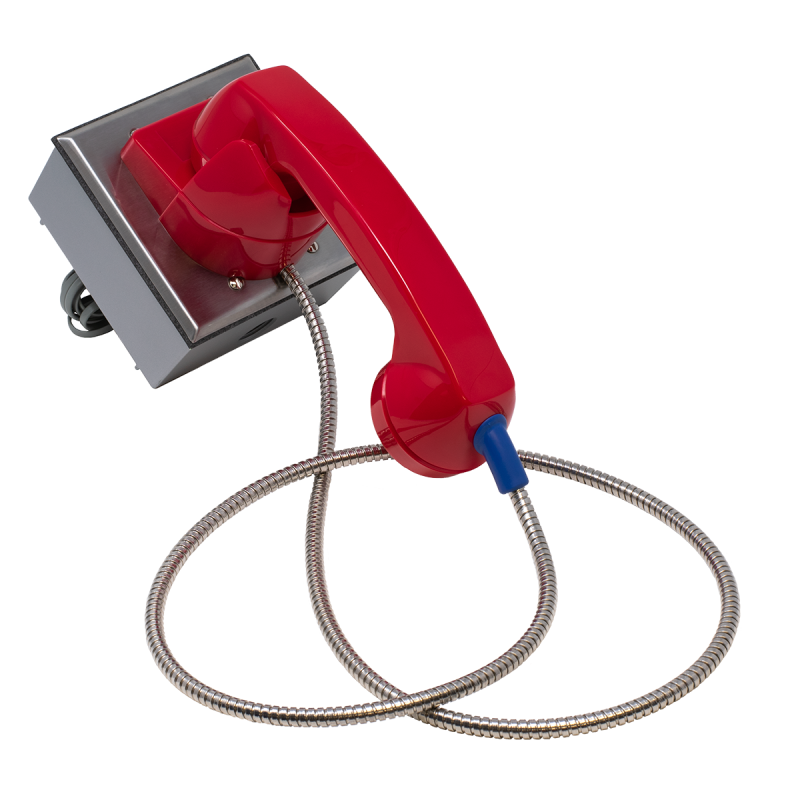 Outdoor Rated Telephone With Red Plastic Hookswitch