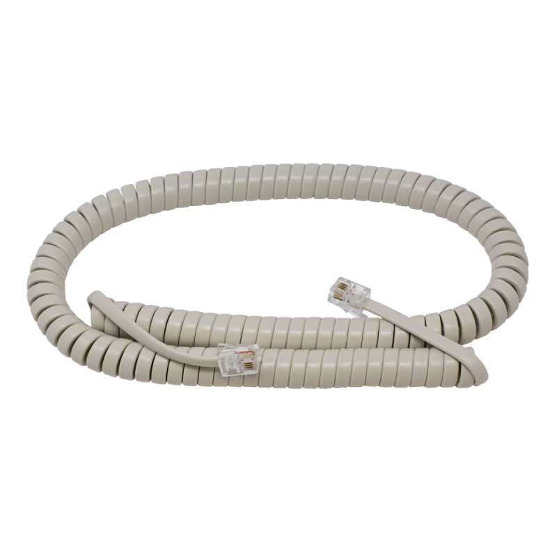 12' Off White Coiled Handset Cord