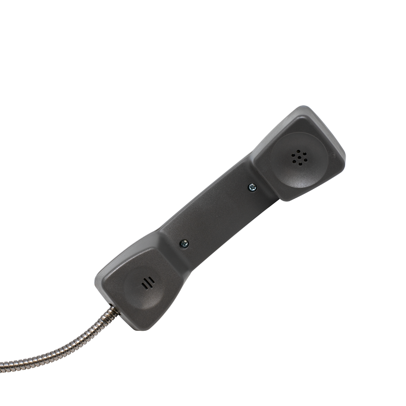 Charcoal Euro Pc Handset With Armored Cord