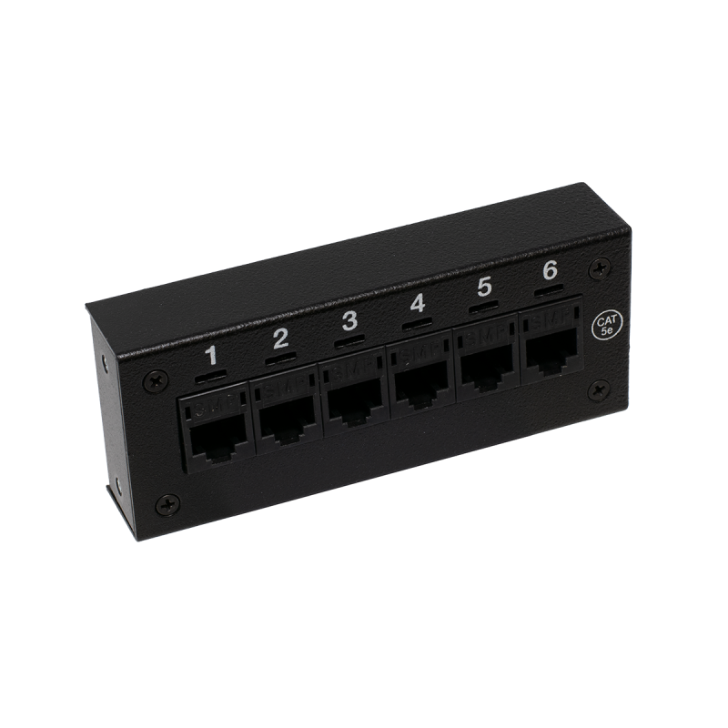 Cat5e 6 Port Patch Block With Female 25 Pair Telco Connector