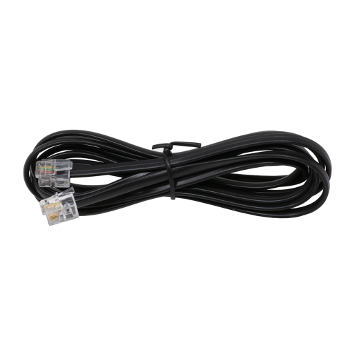 14' Black 4 Conductor (6P4c) Telephone Line Cord