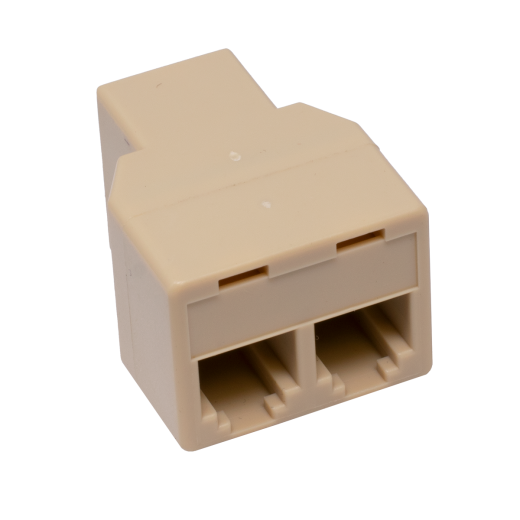 4 Pin Modular Y Adapter (3 Female) - RJ-14 Female to 2 RJ-14 Female Jacks