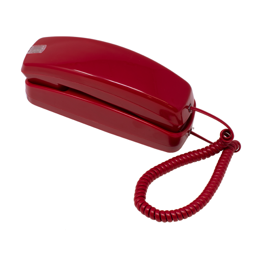 Red Trimline Phone with Keypad - Works as Desk or Wall Phone