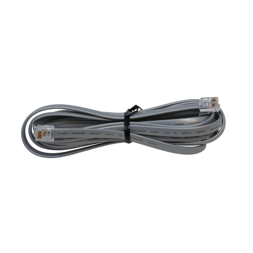 7' 6 Conductor (6P6c) Silver Telephone Line Cord