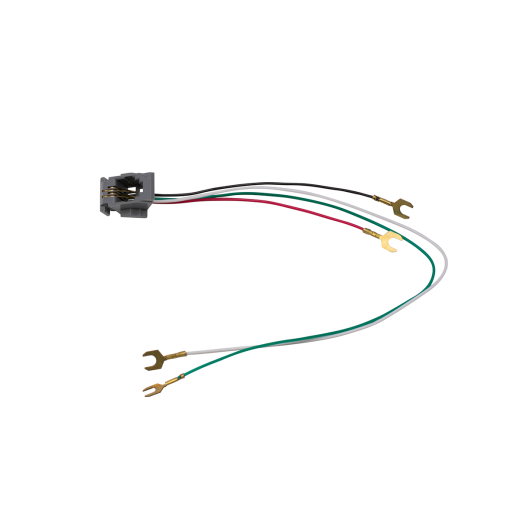616W Modular Handset Jack - 4P4C Female Jack with Spades