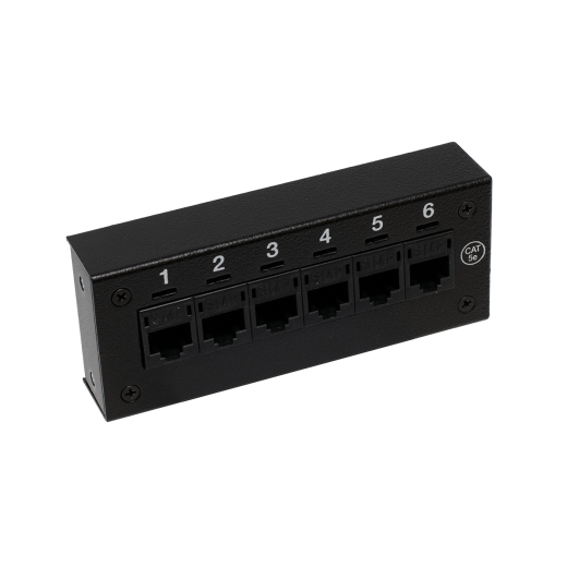 Cat5e 6 Port Patch Block with Female 25 Pair Telco Connector