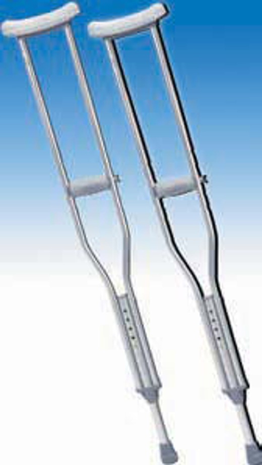 Adult Aluminum Height Adjustable Underarm Crutches - Pair