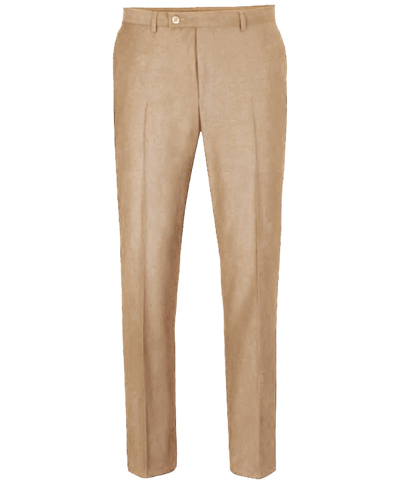 Classic Solid Textured Wheat Suit With Vest