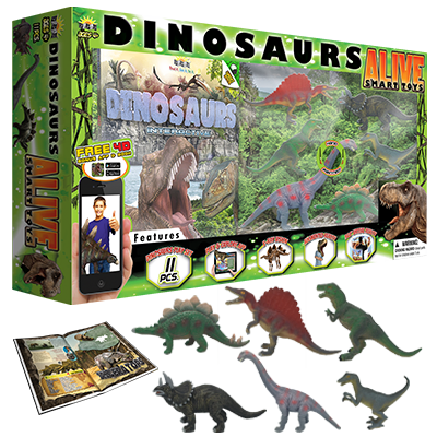 Popar Dinosaurs Alive 4D Smart Toys & App-11 Pc Set