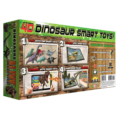 Popar Dinosaurs Alive 4D Smart Toys & App-11 Pc Set
