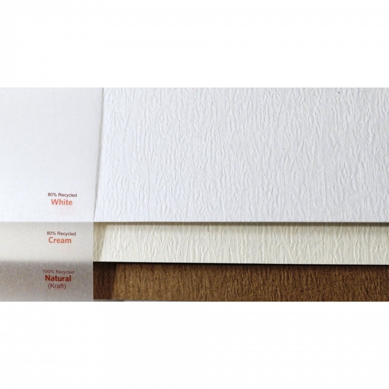 [Clearance] Ruche White 80T 8.5X11 Crepe Textured Paper - 100 Pk