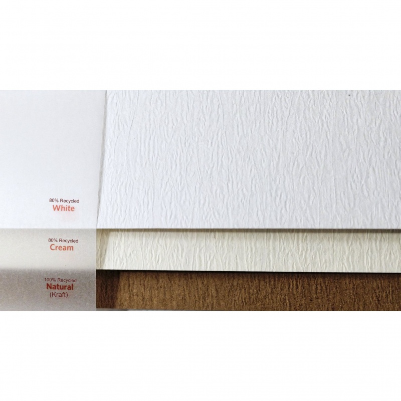 [Clearance] Ruche Natural (Kraft) 80T 8.5X11 Crepe Textured Paper - 25 Pk