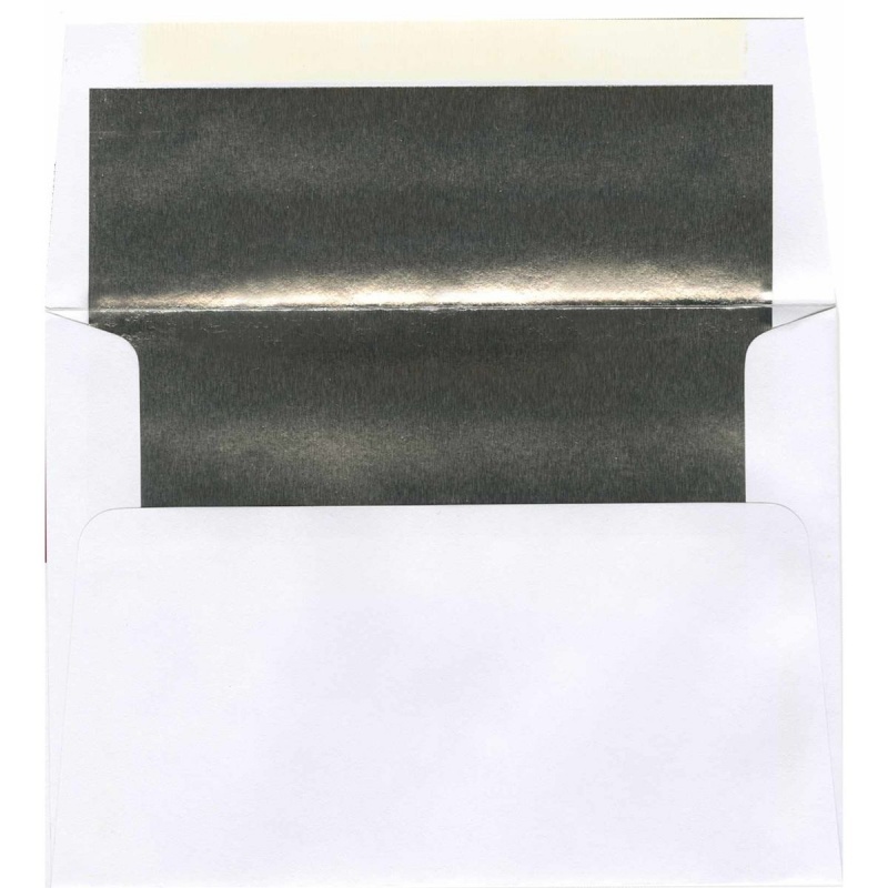 A2 White/Silver Foil Lined Envelope - 1000 Pk