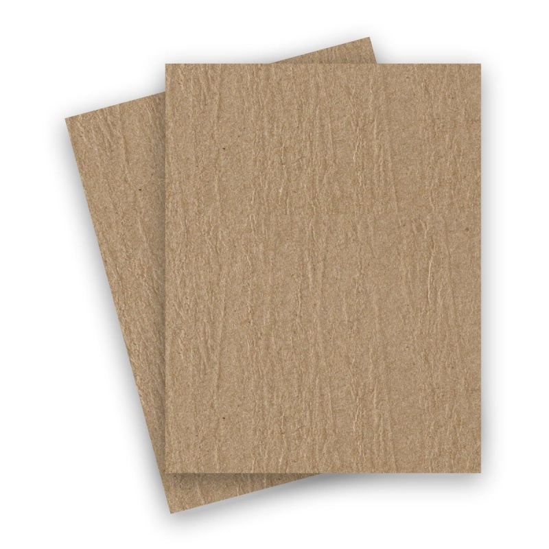 [Clearance] Ruche Natural (Kraft) 80T 8.5X11 Crepe Textured Paper - 100 Pk