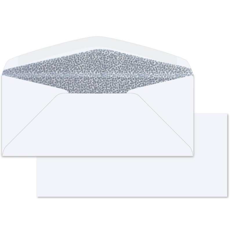 #10 Envelopes - 24Lb White Wove - Security Tint Black (Diagonal Seam) - 250