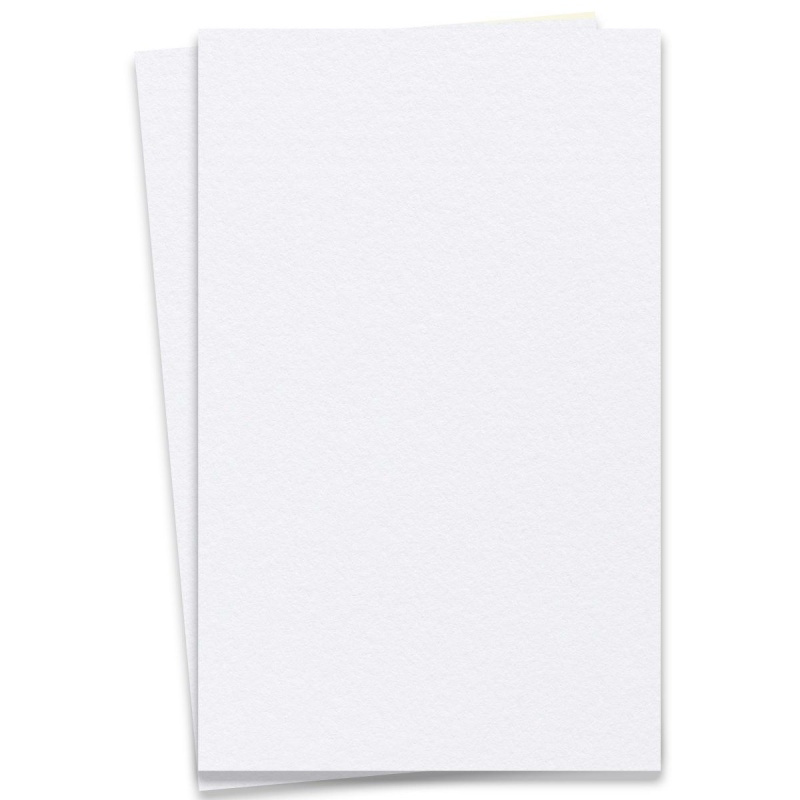 100% Cotton Fluorescent White - 11X17 Ledger Size Paper - 90Lb Cover (243Gsm) - 100 Pk