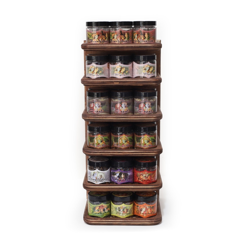 Wholesale Opening Bundle - Herbal Resin Incense - Display Rack With Basic And Intention Lines 2.4 Oz (68G) Jars - 36 Packs