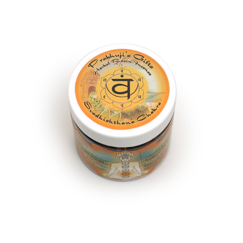 Resin Incense Sacral Chakra Svadhishtana - Sensuality And Creativity - 2.4Oz Jar