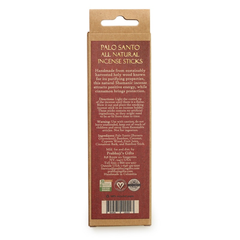 Palo Santo And Cinnamon Incense Sticks - Protection & Prosperity - 6 Incense Sticks