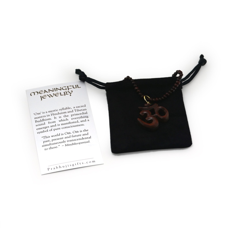 Meaningful Jewelry – Rosewood Om Necklace