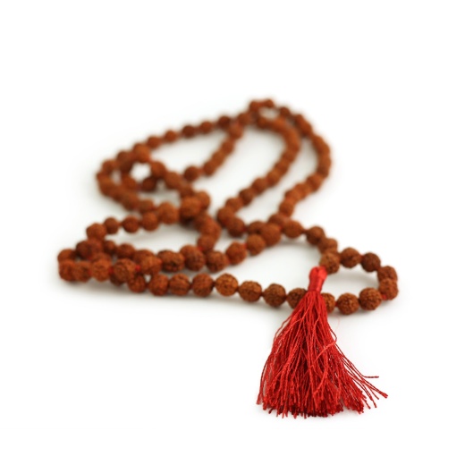 Rudraksha Prayer Mala Beads - 108 Natural Handmade Beads for Meditation and Enlightenment