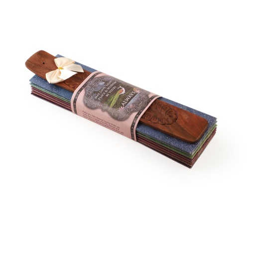 Prabhuji's Gifts Incense Gift Set - Flat Burner + 7 Harmony Incense Sticks