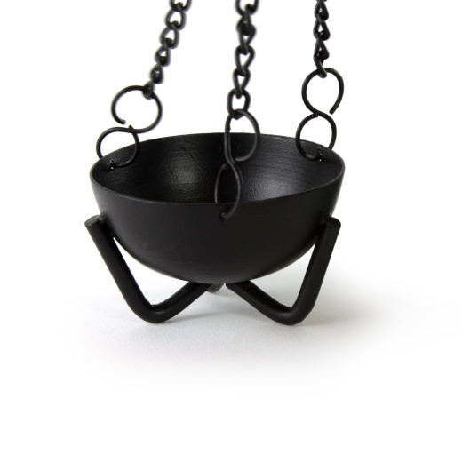 Prabhuji's Gifts Hanging Black Cauldron Small Burner