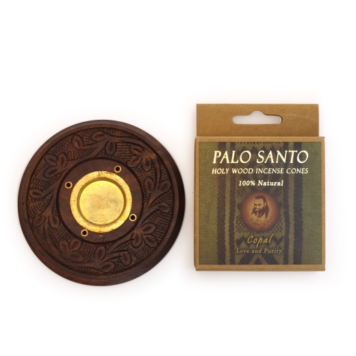 Palo Santo Copal Cones With Burner - Prabhuji's Gifts