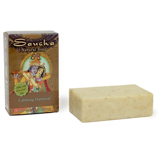 Saucha Natural Calming Oatmeal Soap Bar - 3.5 Oz (100G)