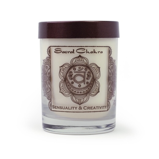 Sacral Chakra Svadhishthana Soy Candle for Chakra Meditation