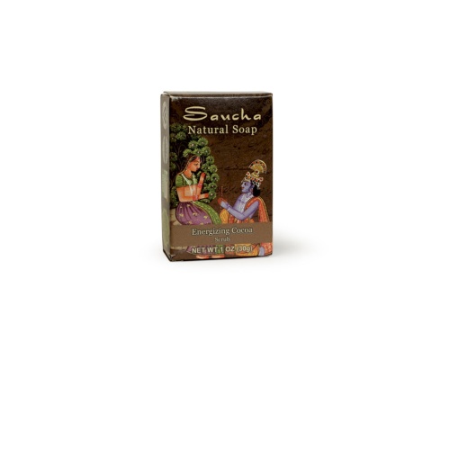 Soap Bar Saucha - Natural Energizing Cocoa Scrub - Travel Size 1 Oz (30G)