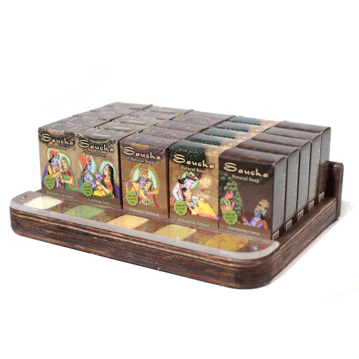 Wholesale Opening Bundle - Saucha Natural Soap - Display Rack With 5-Products Variety - 25 Packs