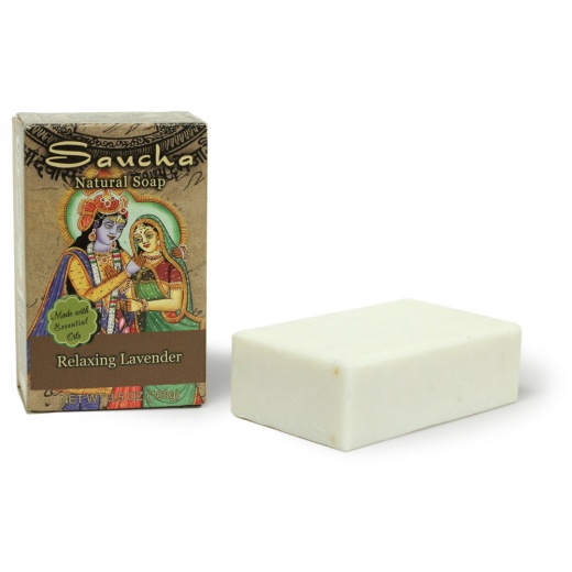 Natural Relaxing Lavender Soap Bar Saucha - 3.5 Oz (100G)