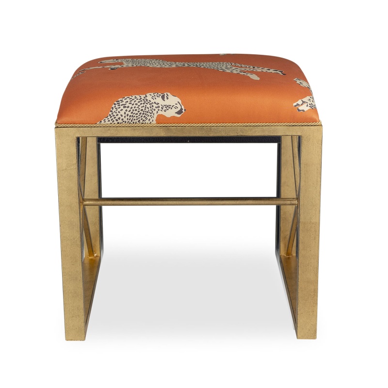 Medallion Black Leaping Cheetah Bubblegum Bench