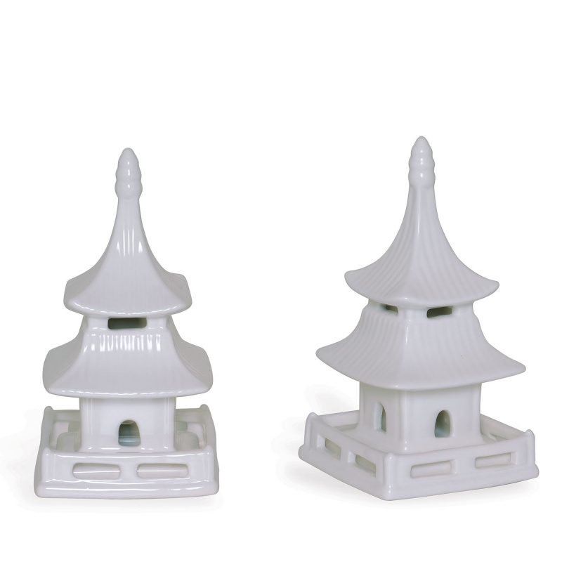 Pagoda Objects Short (Set Of 2)