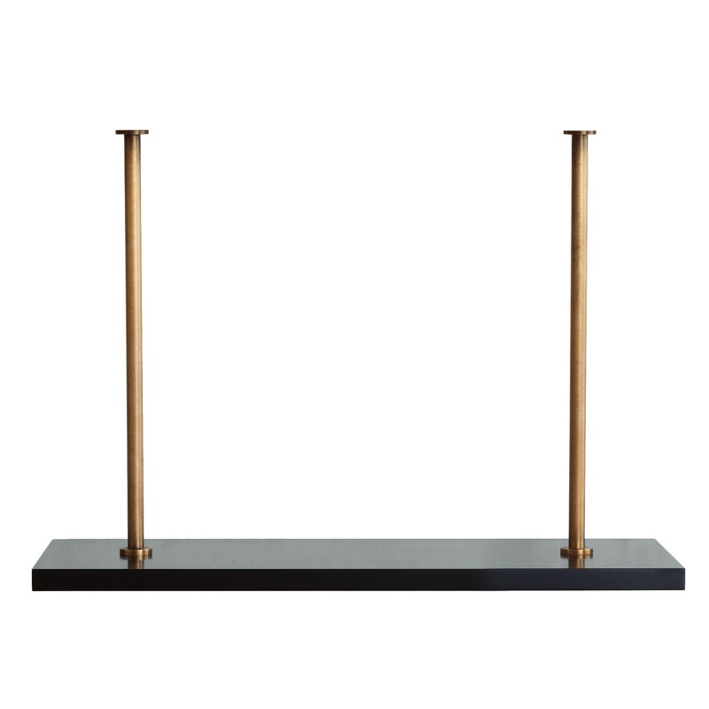 Marais Additional Shelf Black/Aged Brass Kit 24"w