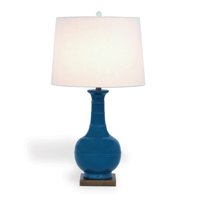 Kelly Blue Lamp 31"h