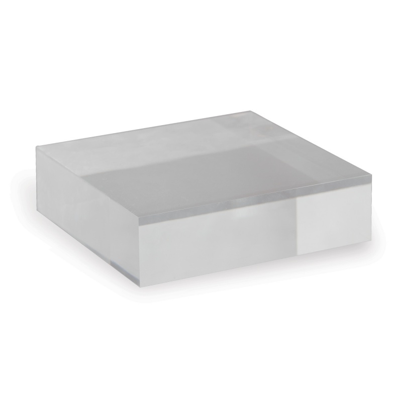 Clear Lucite Square Stand 7"X2" (Set Of 2)