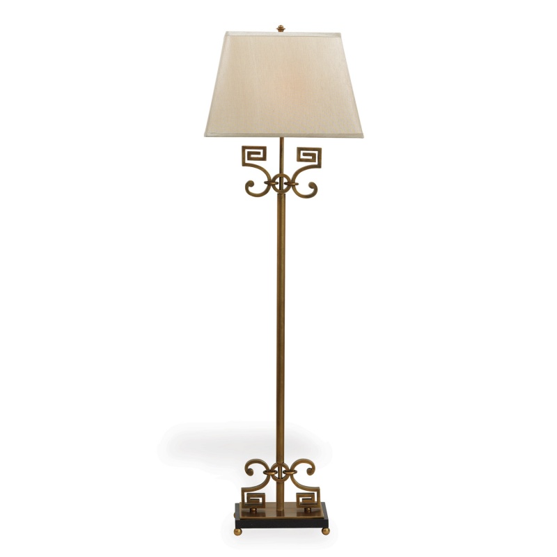 Whitney Floor Lamp Brass 60"h