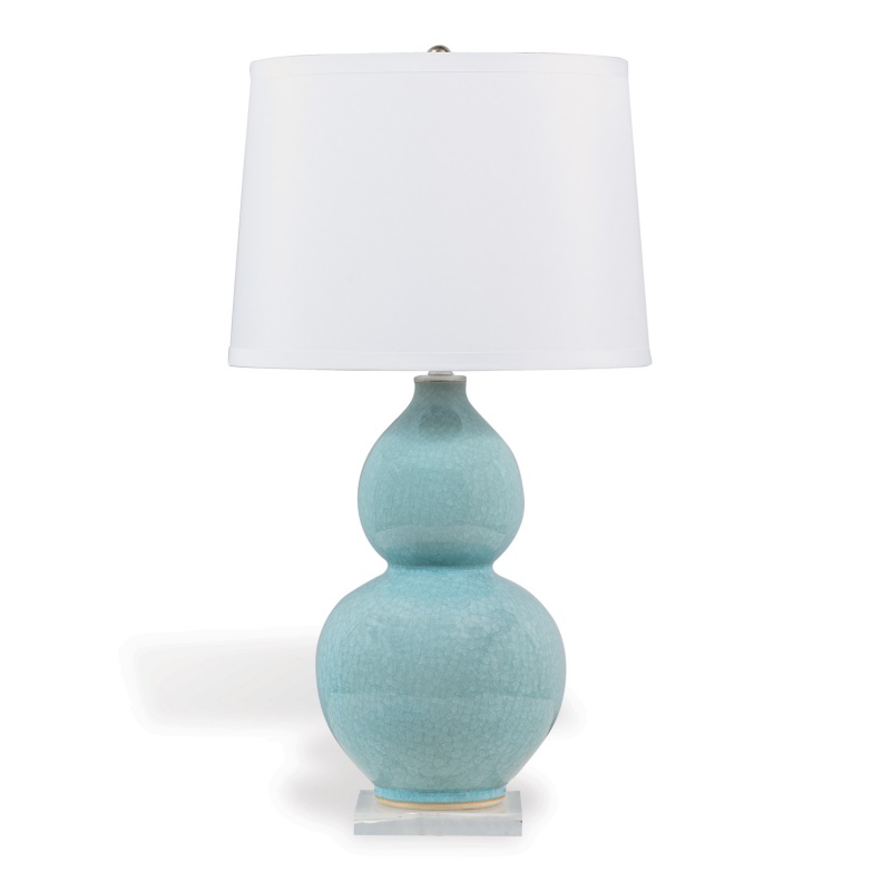 Pearl Blue Lamp 32"h