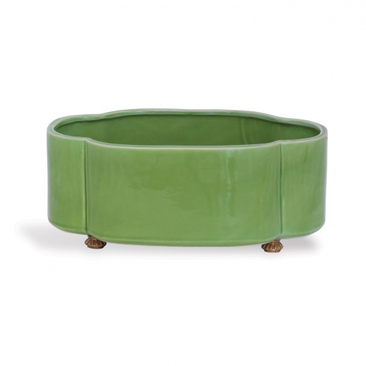 Carol Oval Apple Green Planter