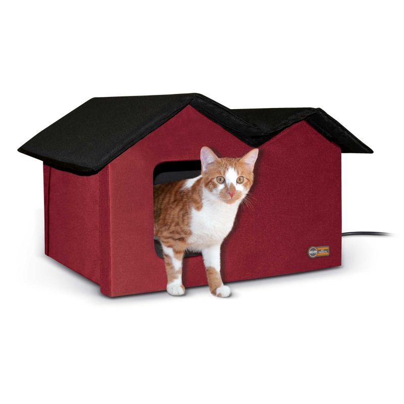 Outdoor Kitty House Extra-Wide Heated