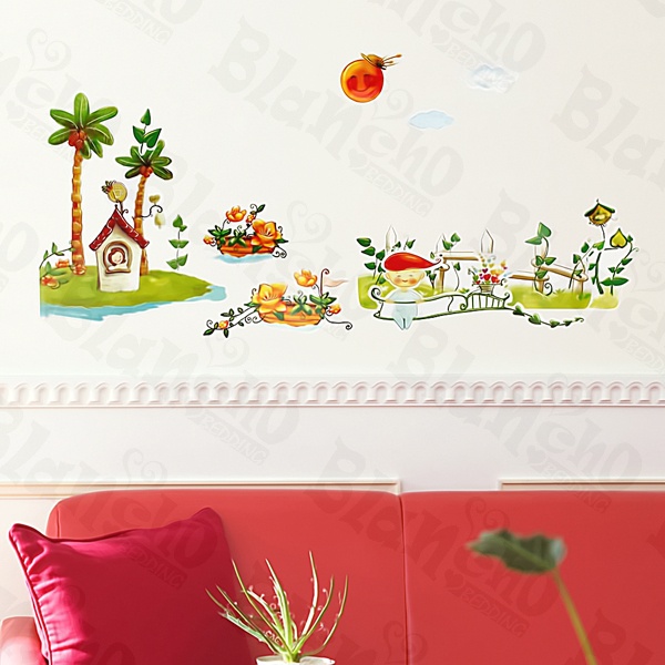Sunny Day - Medium Wall Decals Stickers Appliques Home Decor