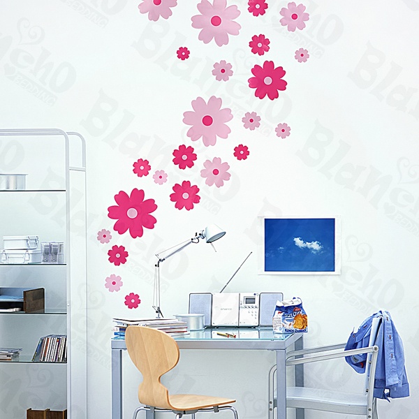 Petal Wheel-1 - Medium Wall Decals Stickers Appliques Home Decor
