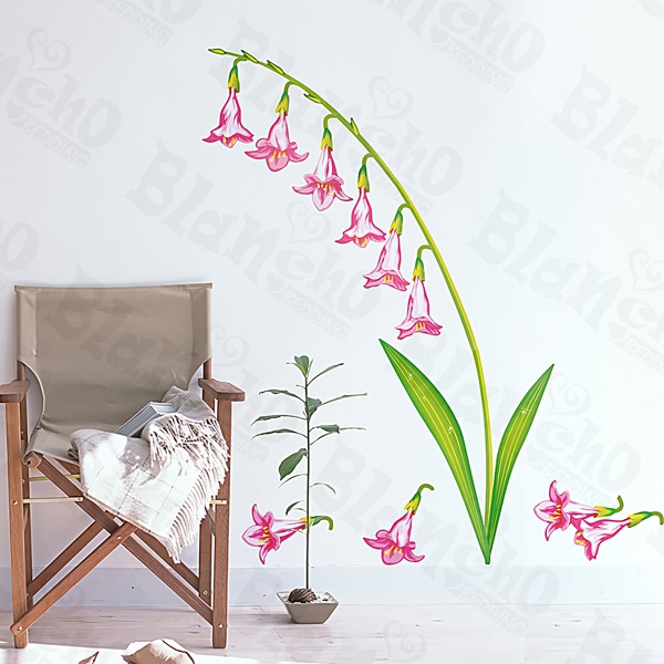 Pink Lily Valley - Medium Wall Decals Stickers Appliques Home Decor
