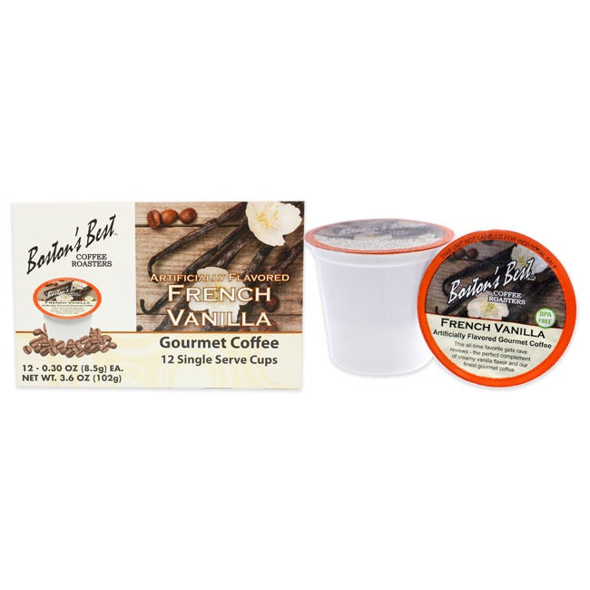 French Vanilla Gourmet Coffee By Bostons Best For Unisex - 12 Cups Coffee